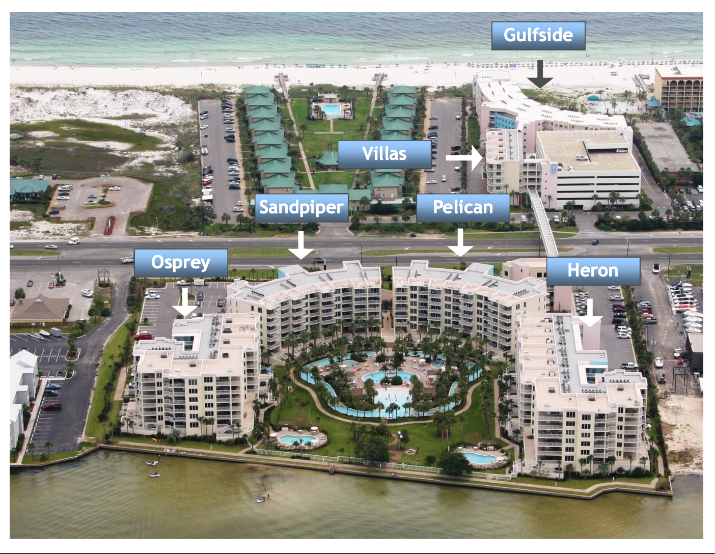 Aerial Map of Destin West Beach And Bay Resort  Destin 